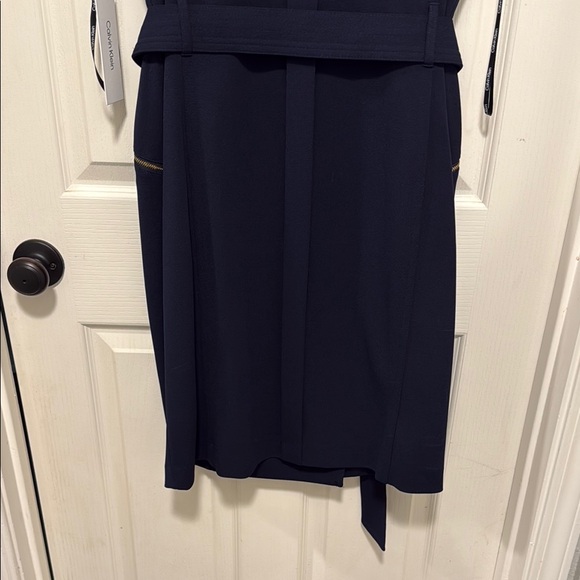 Calvin Klein Motto Style Navy Sheath Dress. Size 14 Never Worn. - Picture 6 of 13
